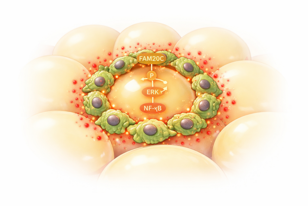 FAM20C 활성화에 따른 지방세포 염증 과정